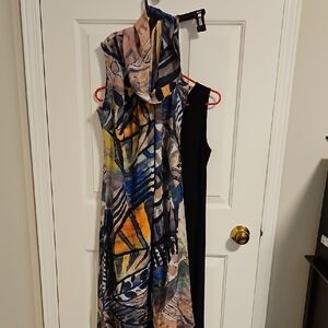 Vibrant Asymmetrical Abstract Dress
